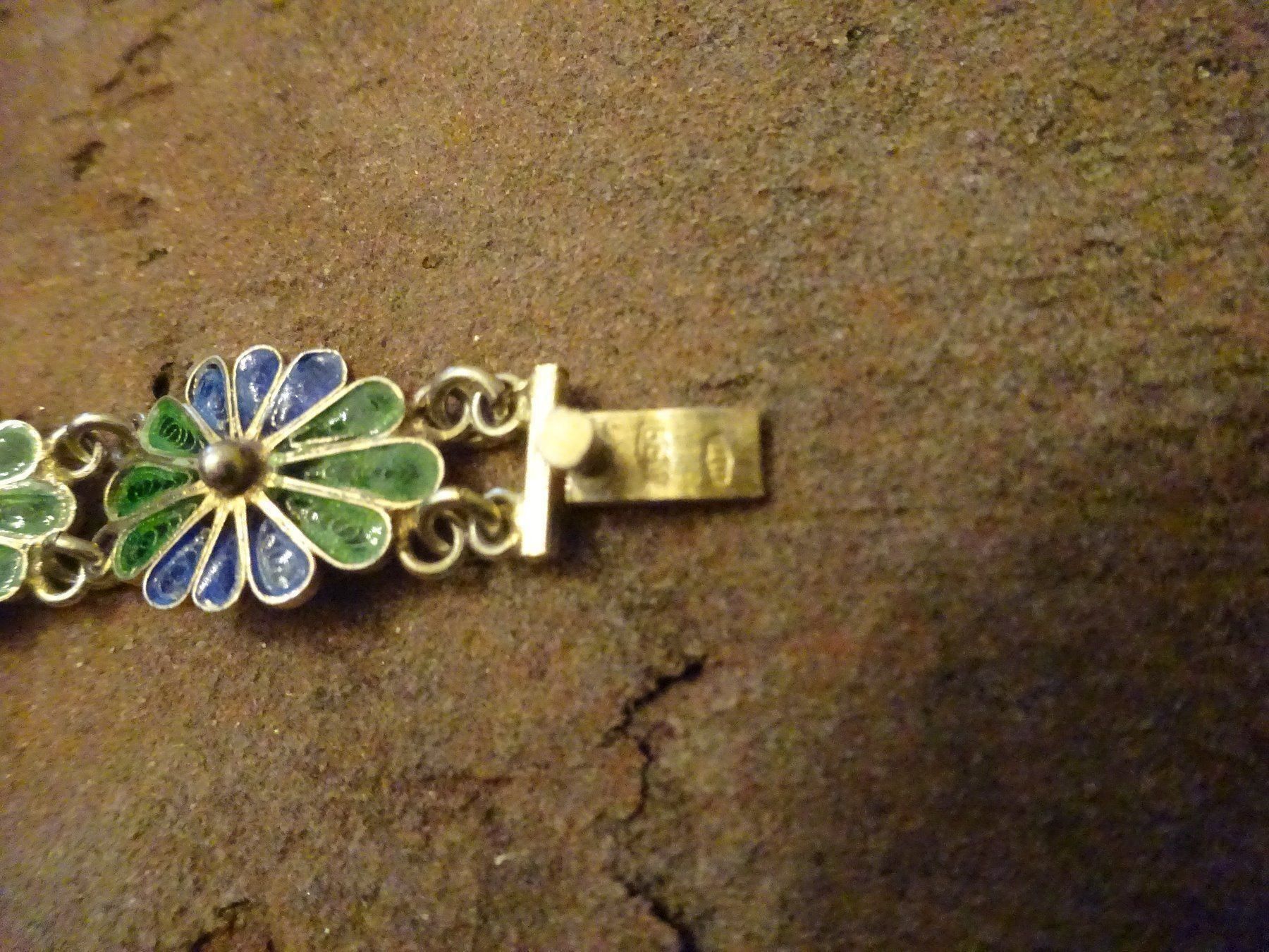 Bracciali & Braccialetti: Armband Filigran Cloisonné Silber – Usato da Esslingen venduto da FetteSchnecke 8