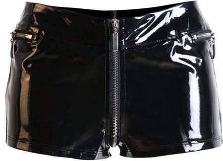 Sexy PVC Shorts mit dem Schrittreißversc