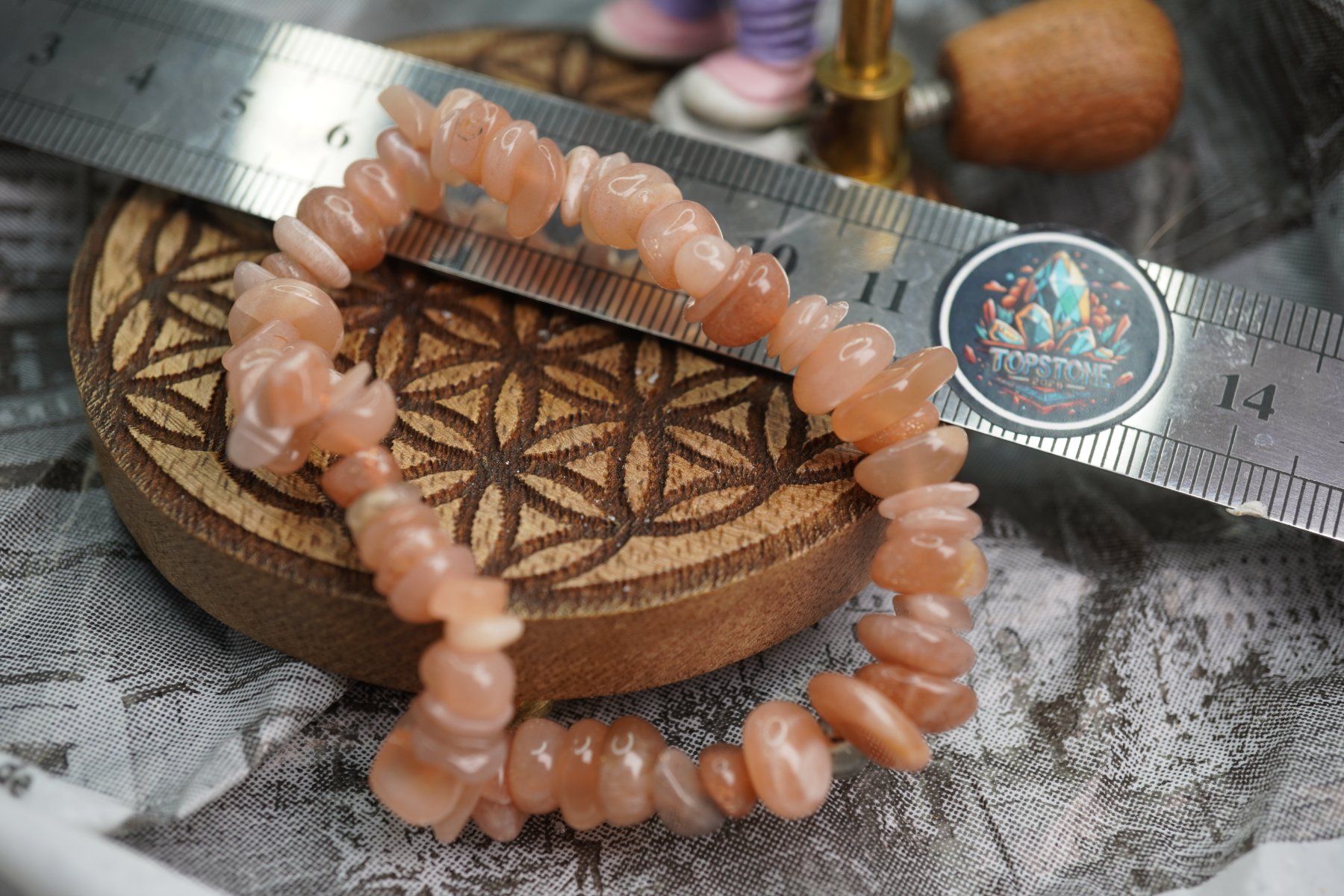 Minerali & Pietre curative: Mondstein  Splitte   Armband  direkt  ab 1.-  Gratis Versand – Nuovo e nell'imballaggio originale da Eschenbach SG venduto da topstone 3