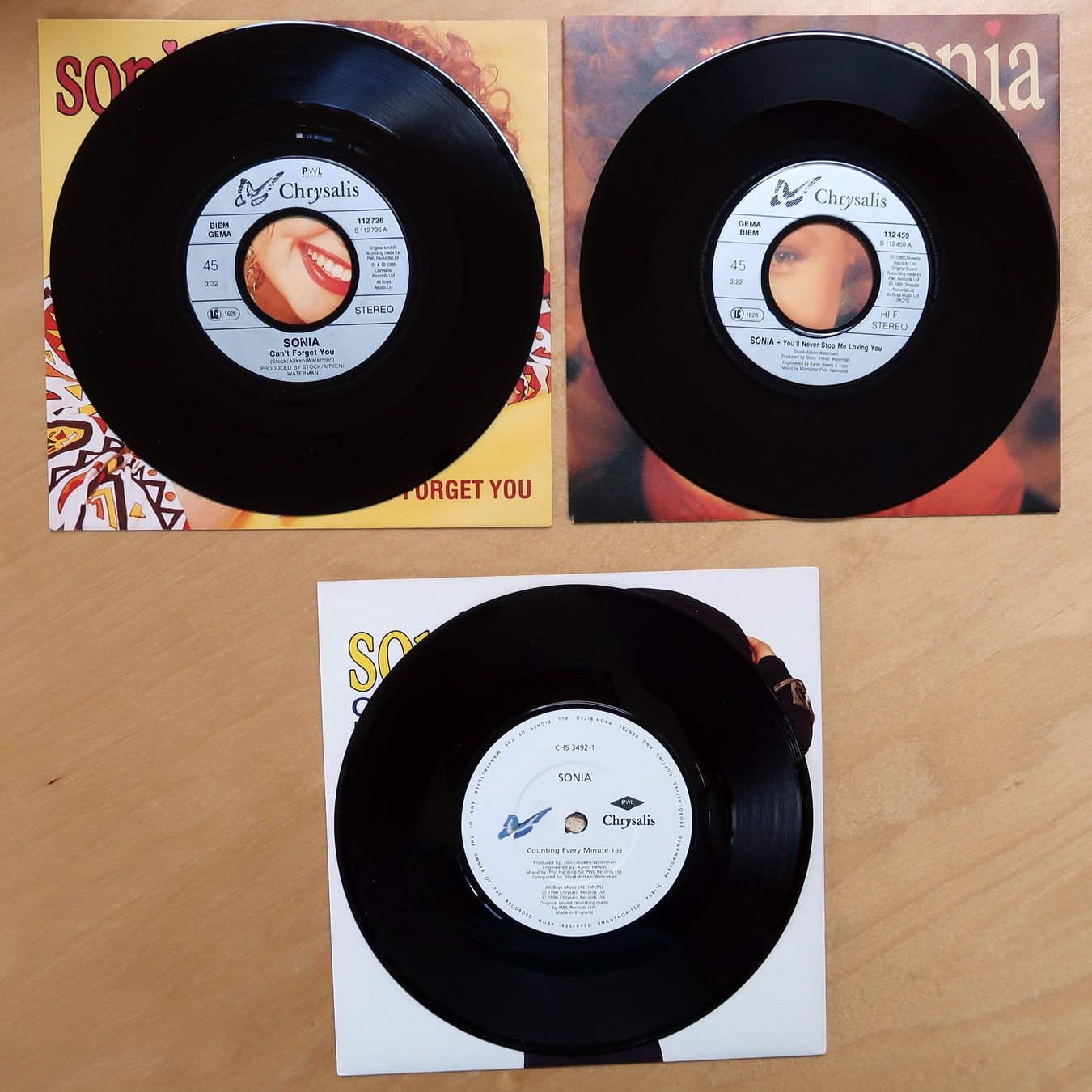 Dischi in vinile: SONIA - 3 VINYL SINGLES (NM) – Usato da Hedingen venduto da Studers 2