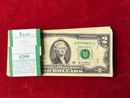 U.S.A.- 50X 2 Dollars Series 2003-Aufeinanderefolgend Nummer