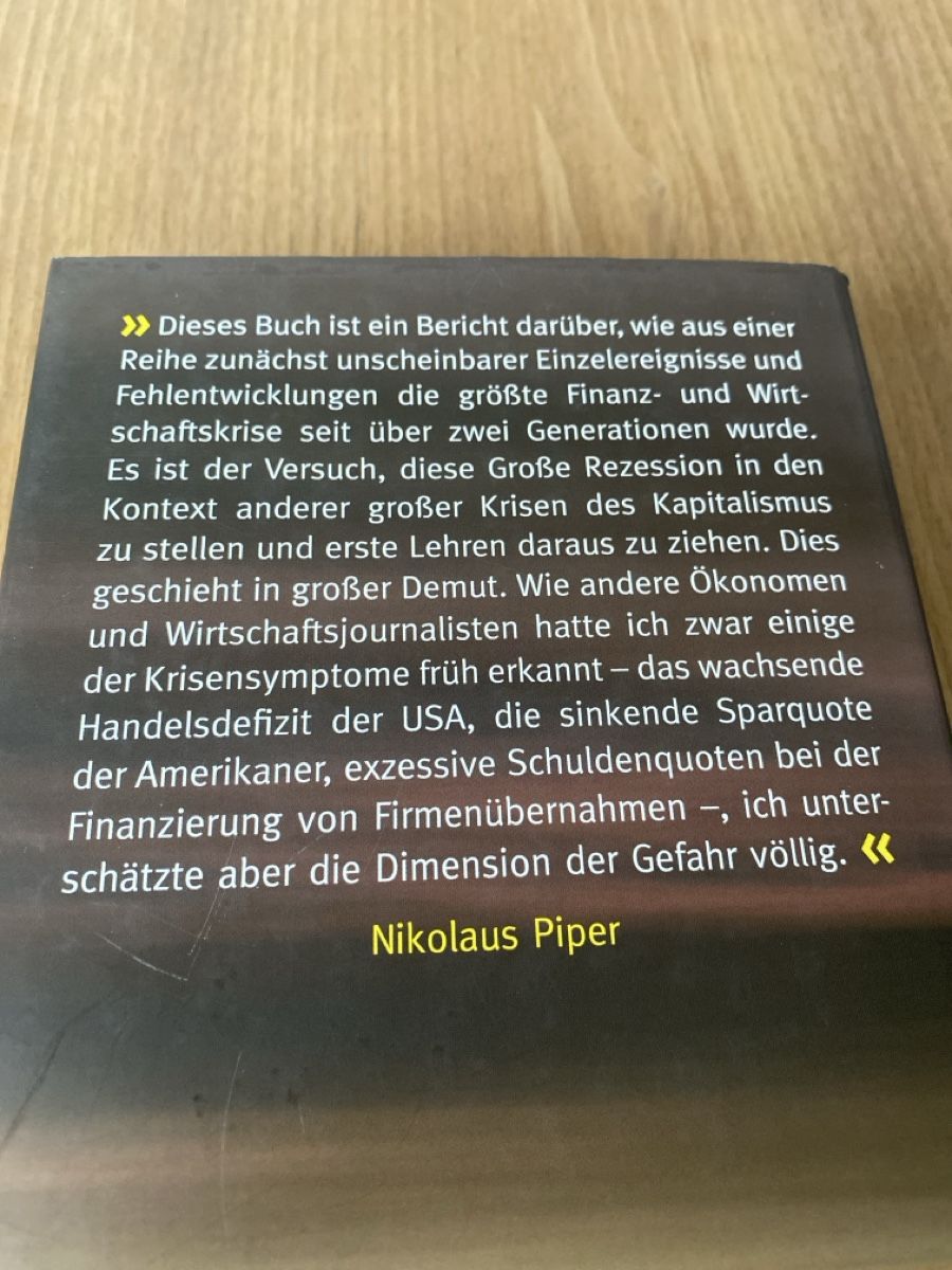 Libri: Die grosse Rezession / Nikolaus Piper – Nuovo (secondo la descrizione) da Biberist venduto da Zugazu 1