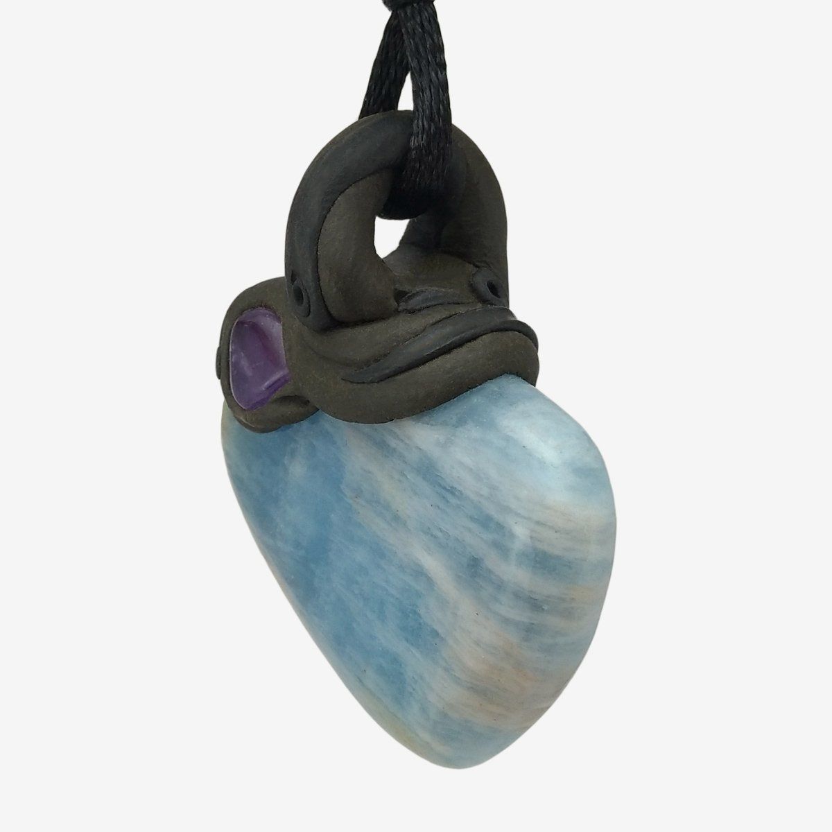 Pietre preziose: Aquamarin Anhänger mit zusätzlich eingefasstem Amethyst – Nuovo e nell'imballaggio originale da Meilen venduto da Kaleidoskopia 1