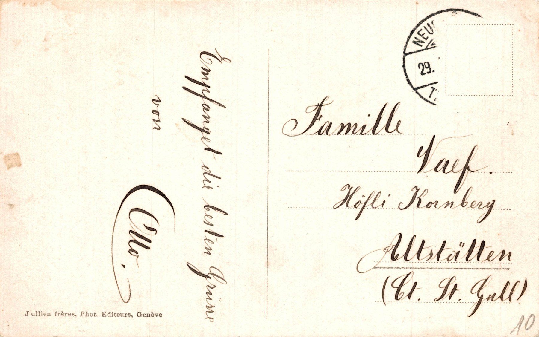 Cartes postales: Neuchâtel - Le Château. Dampfzug – D'occasion à Bronschhofen par Astore 1