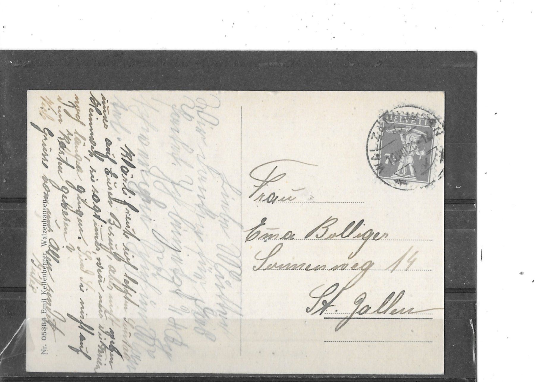 Cartoline postali: AR Walzenhausen 1920 Dorfstrasse – Usato da Schocherswil venduto da Wilare 1