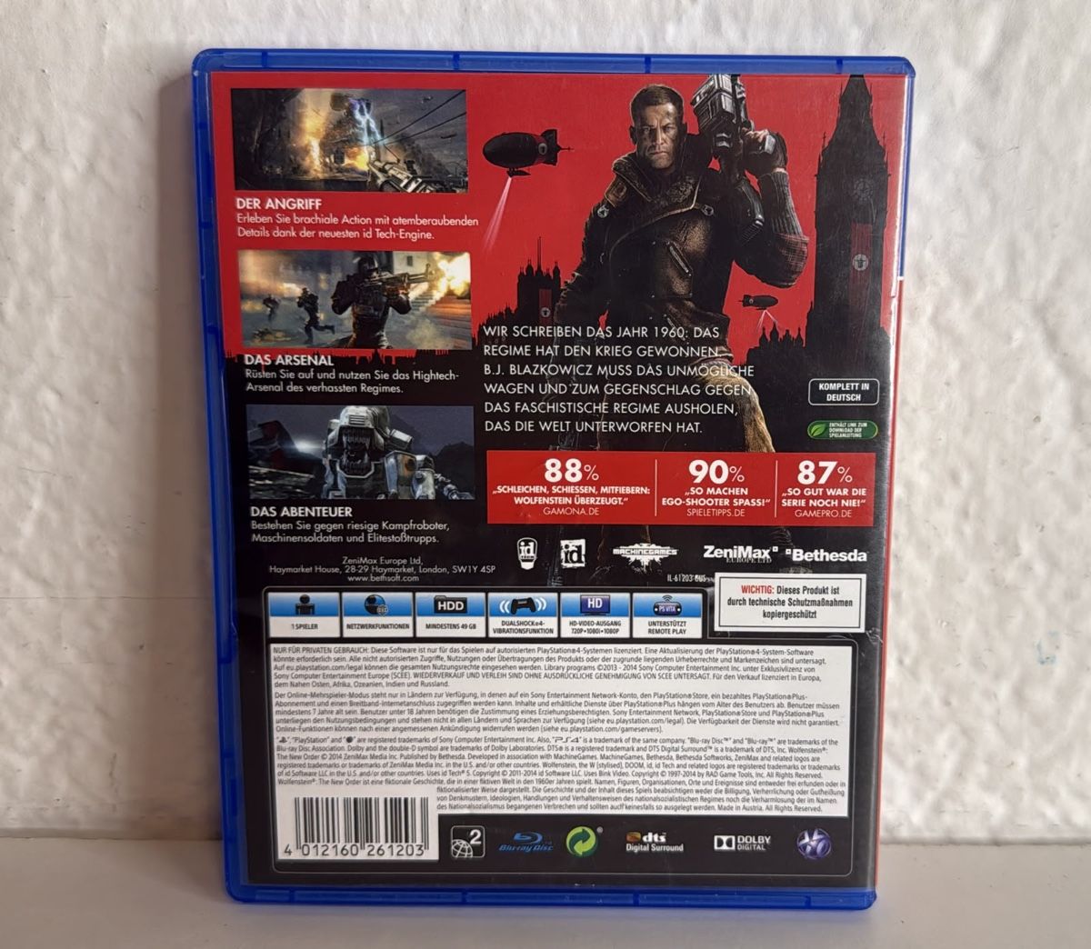 Sony Spiele: Wolfenstein The New Order PS4/PS5 Game Disc Case CH – Gebraucht aus Ehrendingen von bubulence 1