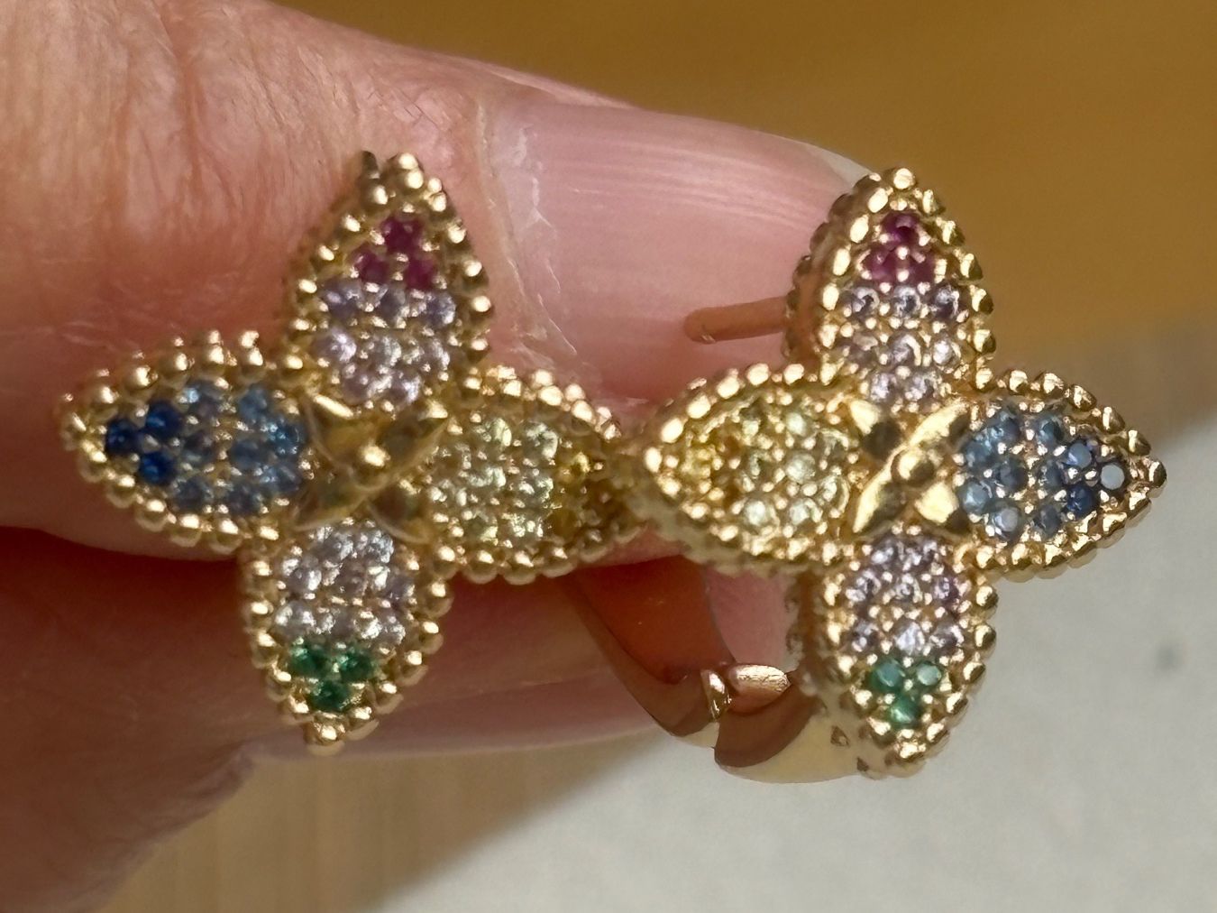 Orecchini pendenti & Orecchini a lobo: Luxus Elegante Ohrstecker Ohrschmuck Multicolore Farbe:Gold – Nuovo (secondo la descrizione) da Biel-Bienne venduto da Roserosse13 6