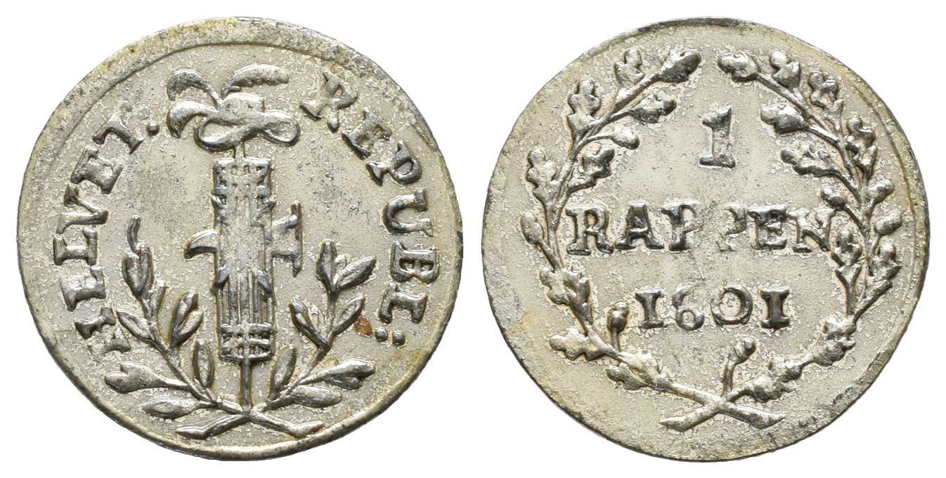 Tutti le monete: HR Rappen 1801, Silber?  /3876 – Usato da Trimbach venduto da Solothurn1