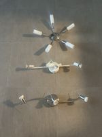 Drei Deckenleuchten Set Metall und weiss gebraucht