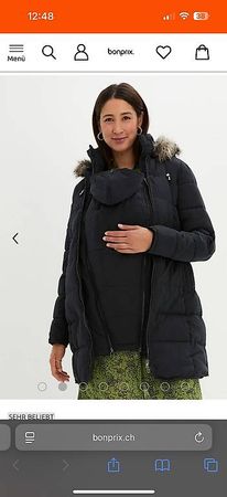 3-in-1 warm wattierte Umstands- und Tragejacke