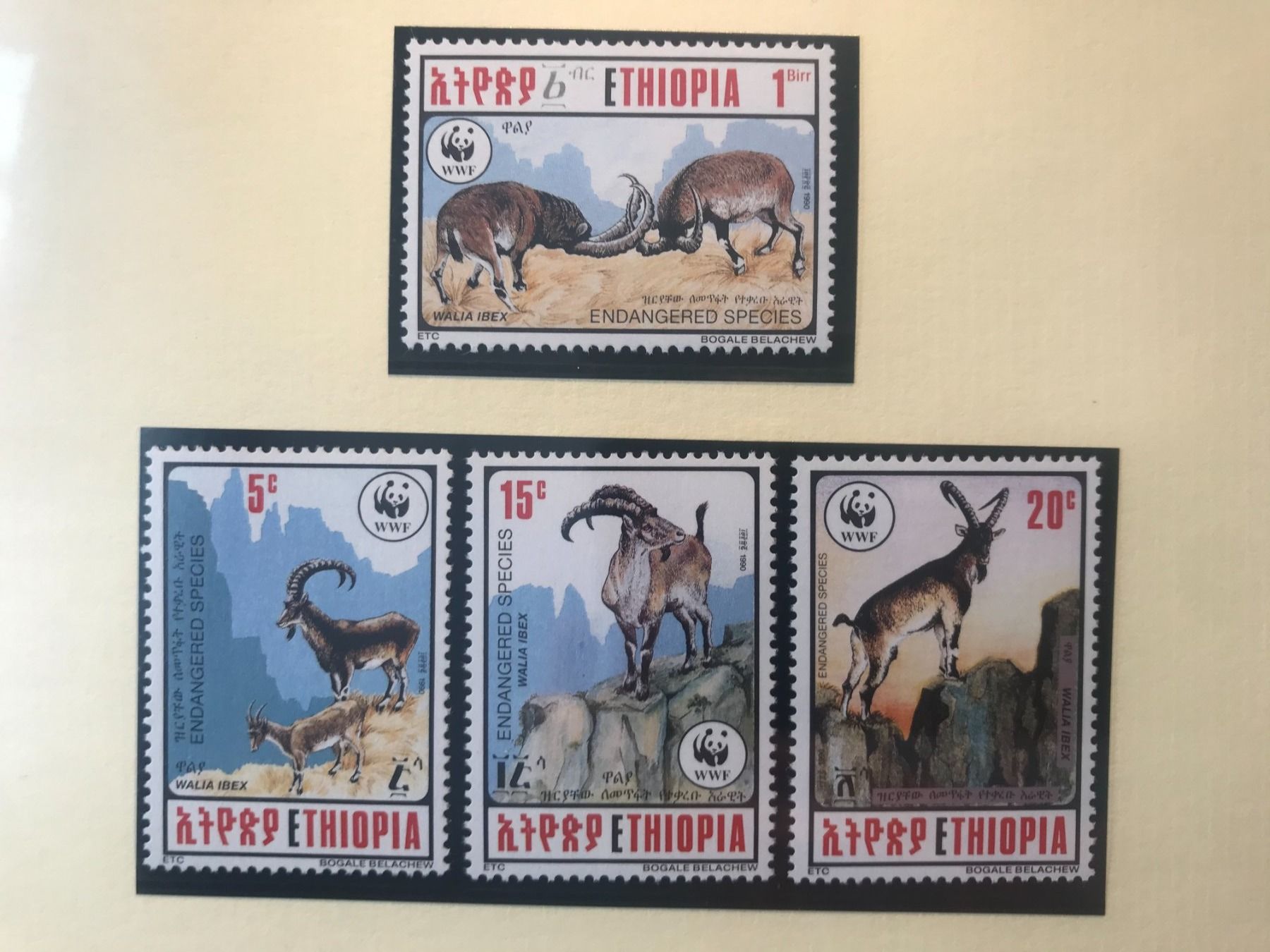 Tutti i francobolli: Äthiopien 1990 Satz WWF Steinbock postfrisch – Nuovo (secondo la descrizione) da Liestal venduto da schnueps