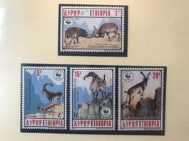 Äthiopien 1990 Satz WWF Steinbock postfrisch