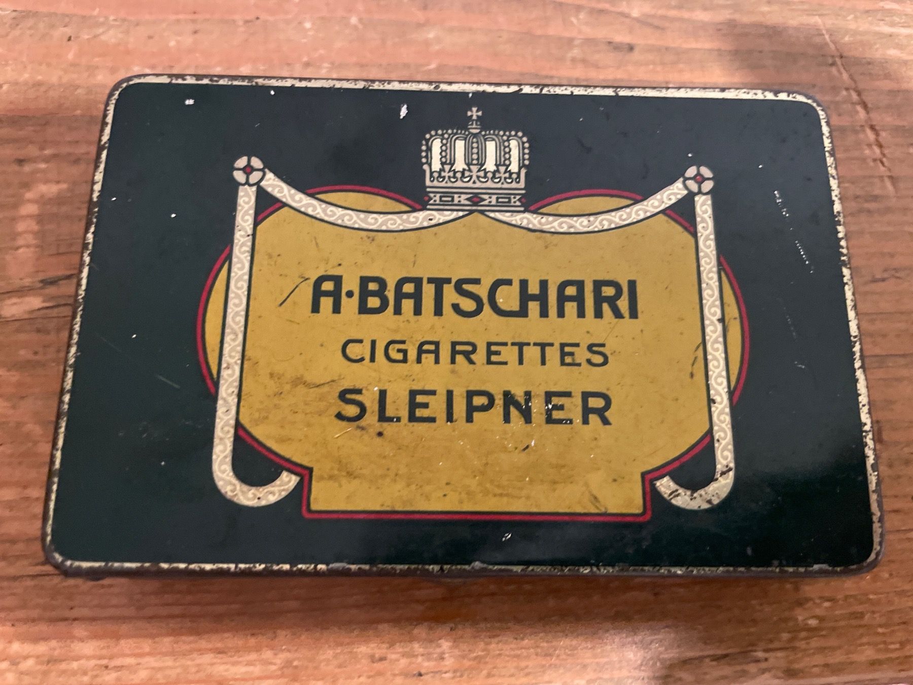 Dosen: Antike Blechdose, Blechbüchse A-Batschar Cigarettes – Gebraucht aus Winterthur von cheerio97