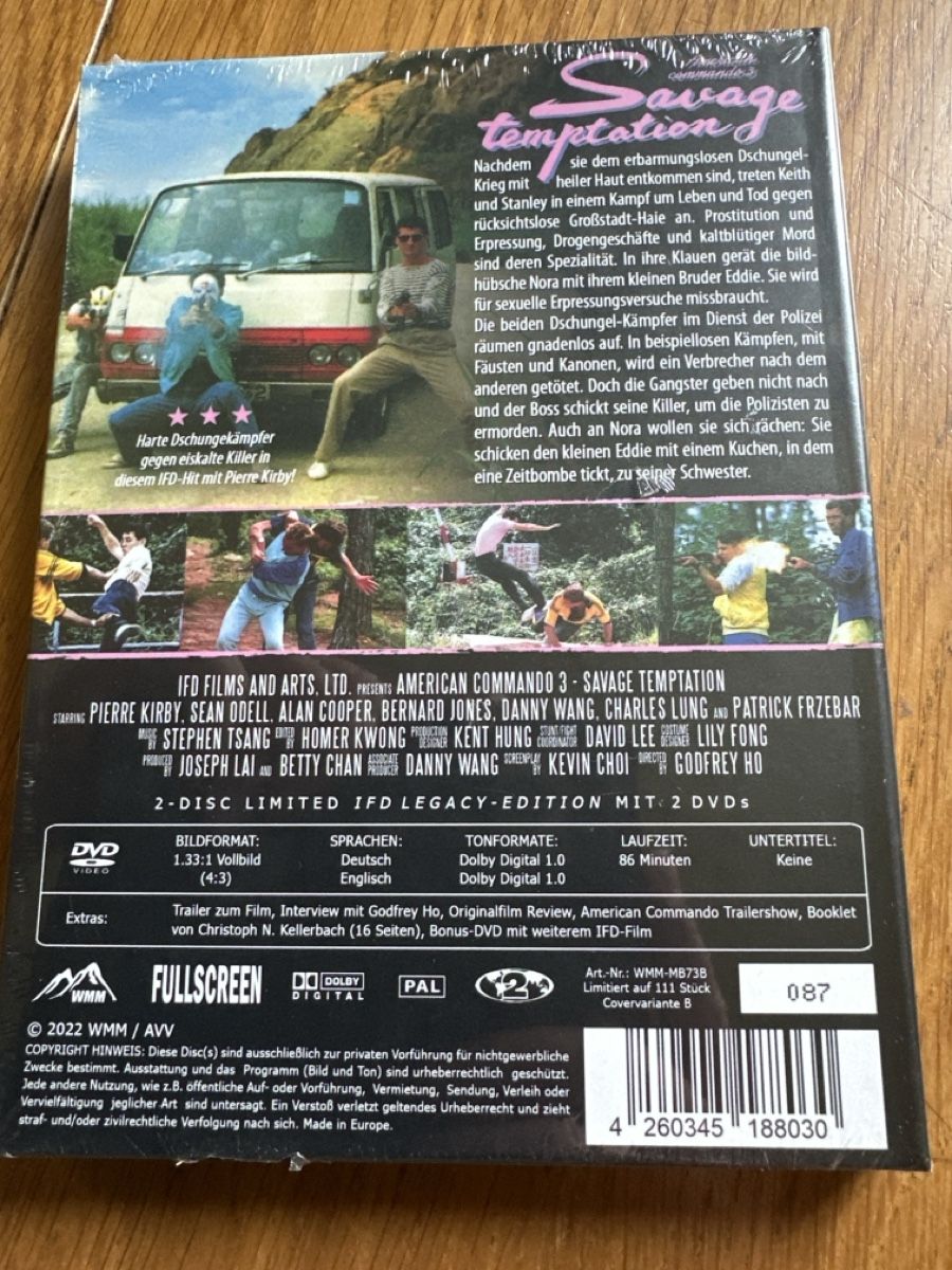 Tutti i DVDs: Savage Temptation, DVD, neu Mediabook – Nuovo e nell'imballaggio originale da Benken ZH venduto da Audi-erich 1