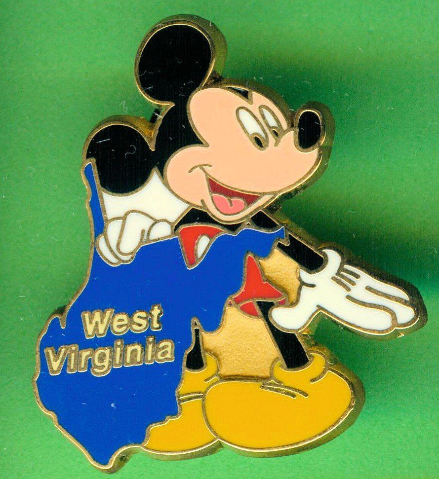 Disney Placchette & Badge: DISNEY  Mickey Maus  WEST VIRGINIA – Usato da Winterthur venduto da Sammleroase