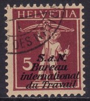 Dienstmarke BIT SBK-Nr. 25 (Tellknabe 1927-1928) gestempelt