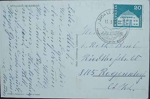 Cartoline postali: LEUKERBAD Spitalbad – Usato da Jona venduto da philajona 1