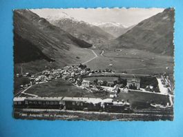 Dampflokomotive der Furka-Oberalpbahn bei Andermatt Feldpost