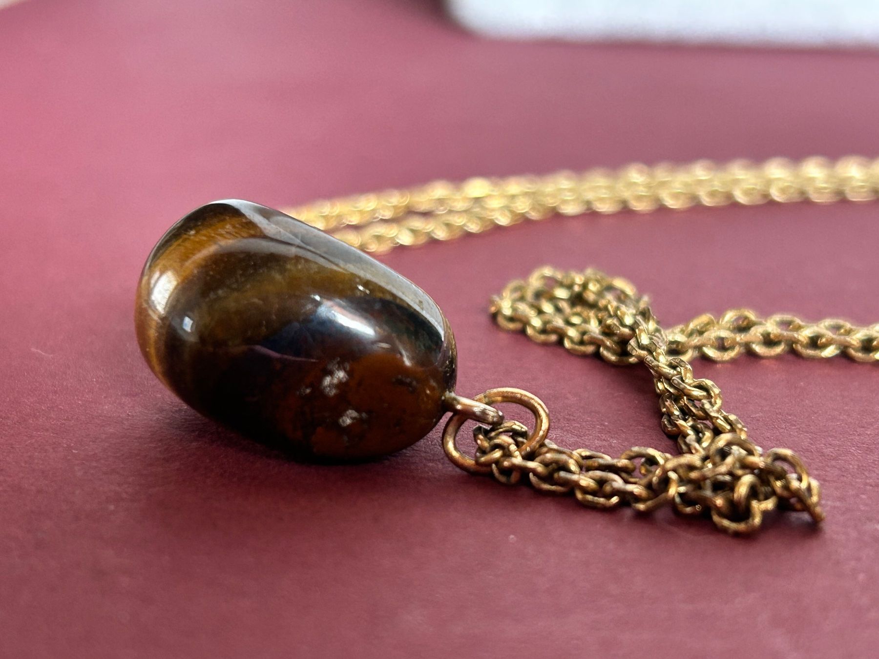 Ciondoli: Tigeraugen-Anhänger -Kette RETRO – Usato da Laufen venduto da Bellavitaboom 7
