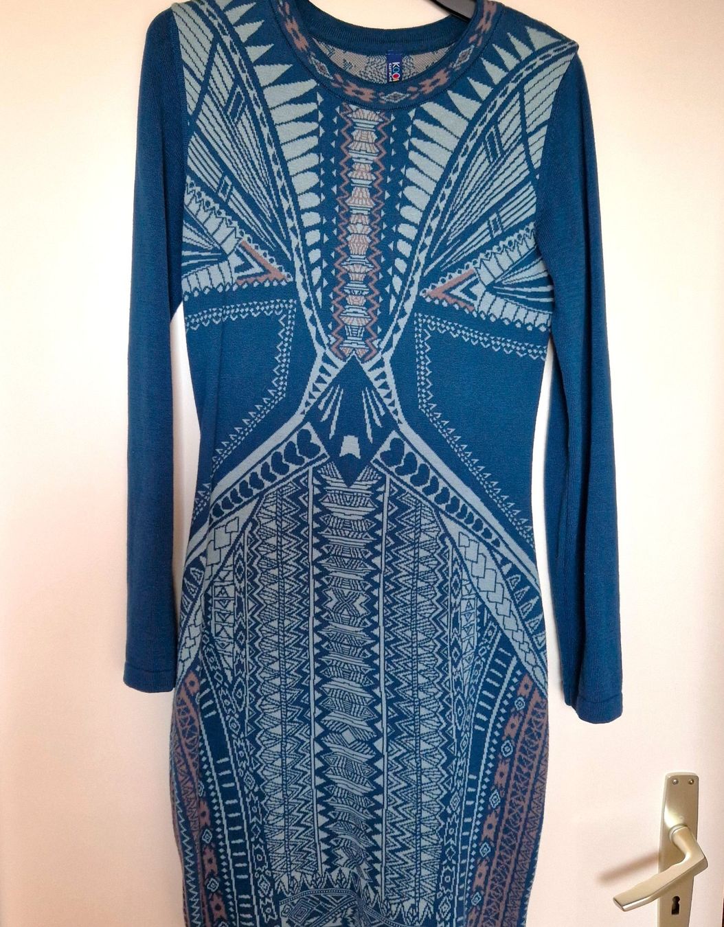 Vestiti: Robe Bleu-Vert Coton Marque Kooi – Usato da Crassier venduto da steff2000 1
