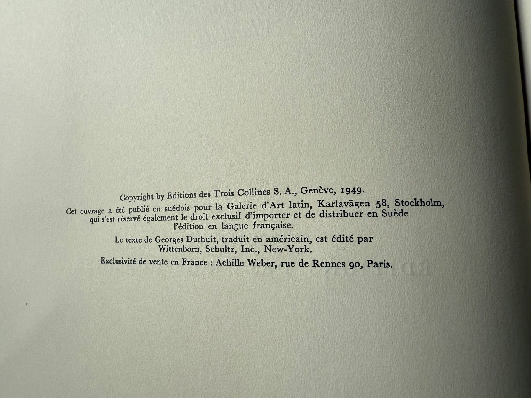 Libri: 1949 Les Fauves Duthuit Georges – Usato da Bern venduto da Jwpm66 6
