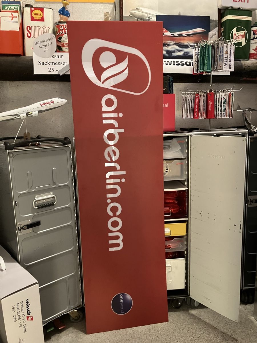 Insegne: Air Berlin Plexi Reklame Schild – Usato da Zürich venduto da Classic_Collection_Zurich