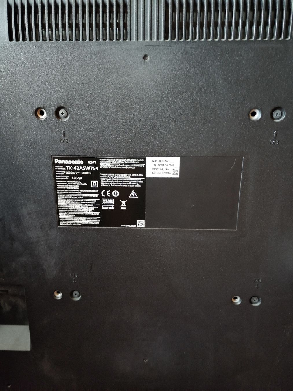 Panasonic Televisori: Panasonic LED TV TX-42ASW754 – Usato da Lanzenhäusern venduto da Kula4 2