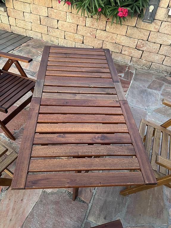 Tischset: Ensemble de jardin IKEA ÄPPLARÖ  3 chaises+table+appoint – Gebraucht aus Luins von Okobler 4