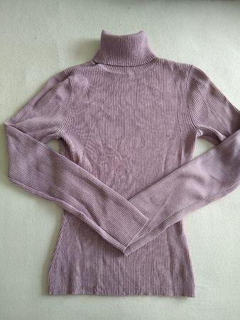 Macys I.N.C. Women's Purple Ribbed Turtleneck Sweater Size S
