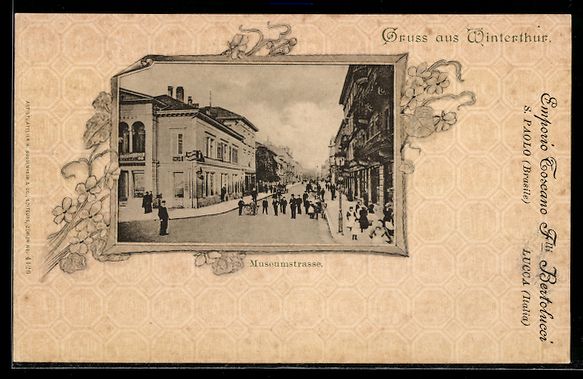 Cartoline postali: AK Winterthur, Museumstrasse – Usato da Berlin venduto da bartko-reher