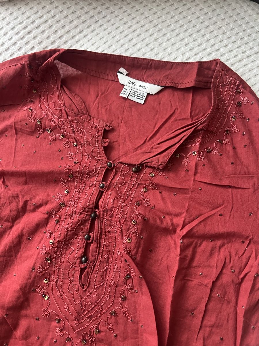 Zara Vestiti: ZARA KLEID IM ROMANTIC STIL BORDEAUX GR S – Usato da Basel venduto da theo-g77 2