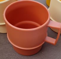 Tupperware Retro Stapel Tassen, 70er Jahre, 8Stück neu
