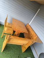 Eckbankgruppe Holz mit Tisch gebraucht