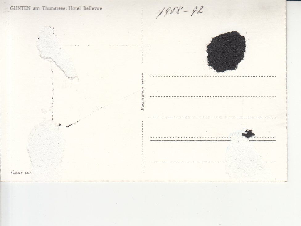Cartoline postali: Gunten Bellevue 1958 – Usato da Bürglen TG venduto da StampGraf 1