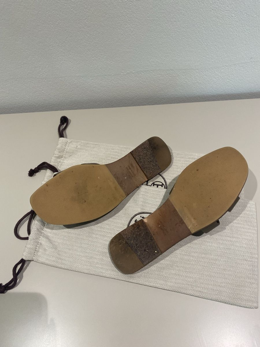 Hermès Scarpe da donna: Hermes Oran 38.5 Etoupe Fullset – Usato da Zürich venduto da love444ever 4