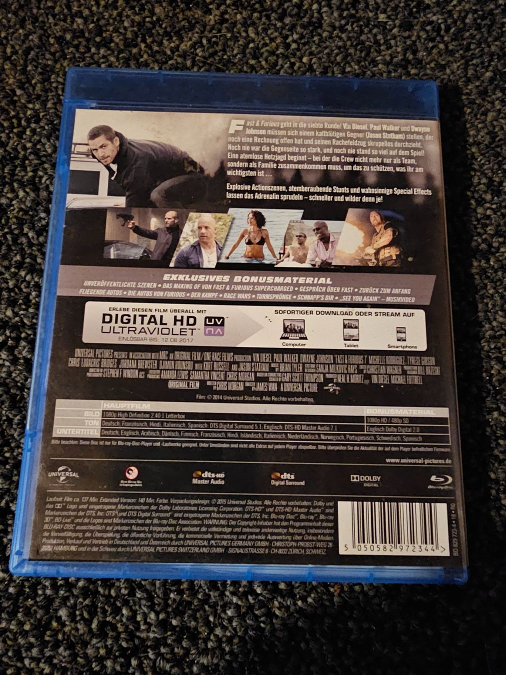 Tutti i DVDs: Fast & Furious 7 Blu-Ray – Usato da Ruswil venduto da jan_bxl5 1