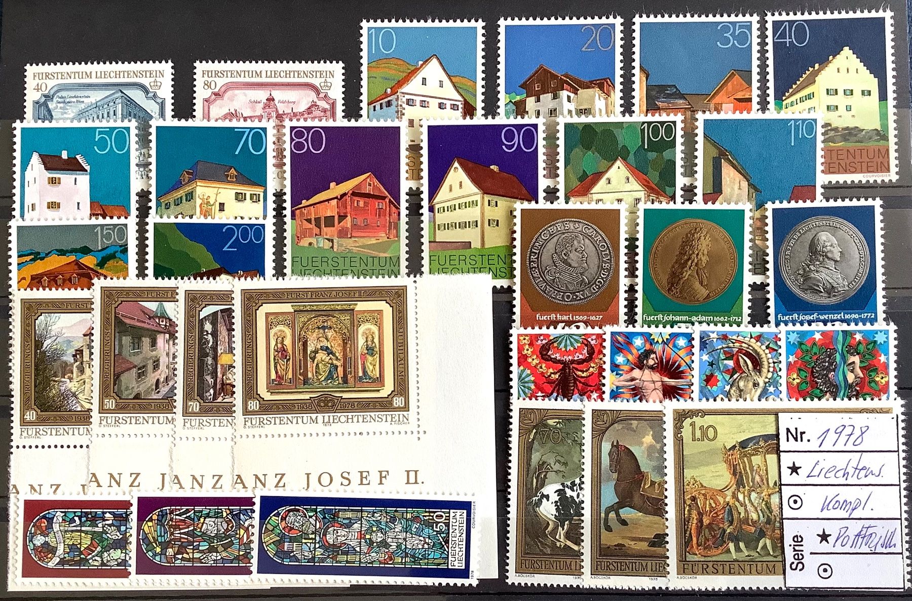 Tutti i francobolli: 1978  Liechtenstein Jahresausgabe Postfrisch ** – Nuovo (secondo la descrizione) da Liestal venduto da Skunk02