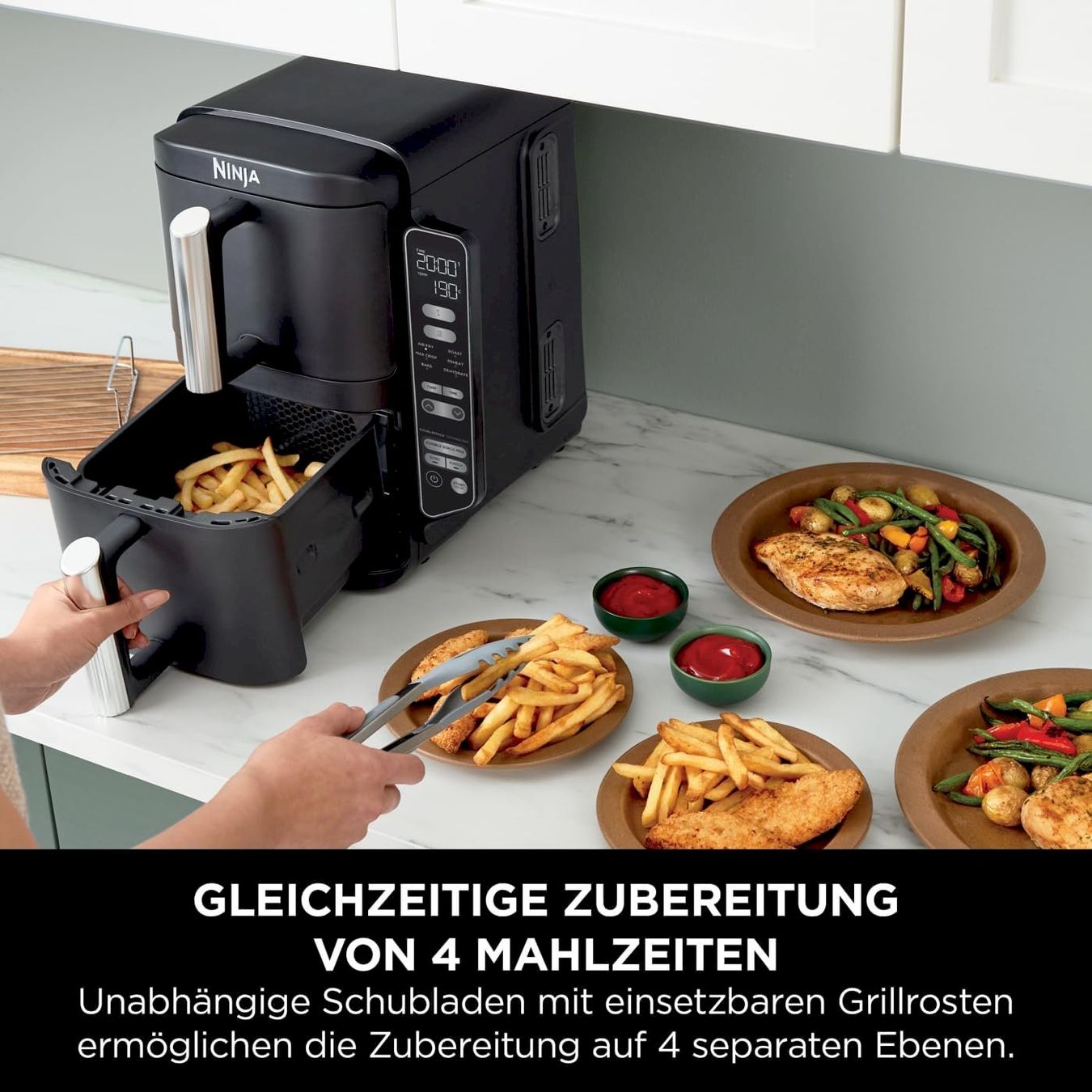 Elettrodomestici da cucina: Ninja SL300EU Heißluftfritteuse 7,6 L – Nuovo e nell'imballaggio originale da Bottighofen venduto da zaap 3