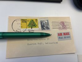 Seltener USA Brief 1966 mit Briefmarken!