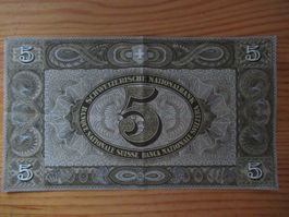 FÜNF FRANKEN NOTE VON 1947 IN GUT ERHALTENEM ZUSTAND
