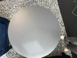 Salontisch rund grau mit Metallfuss
