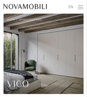 New wardrobe hinged doors Vico Novamobili white matt 5 doors