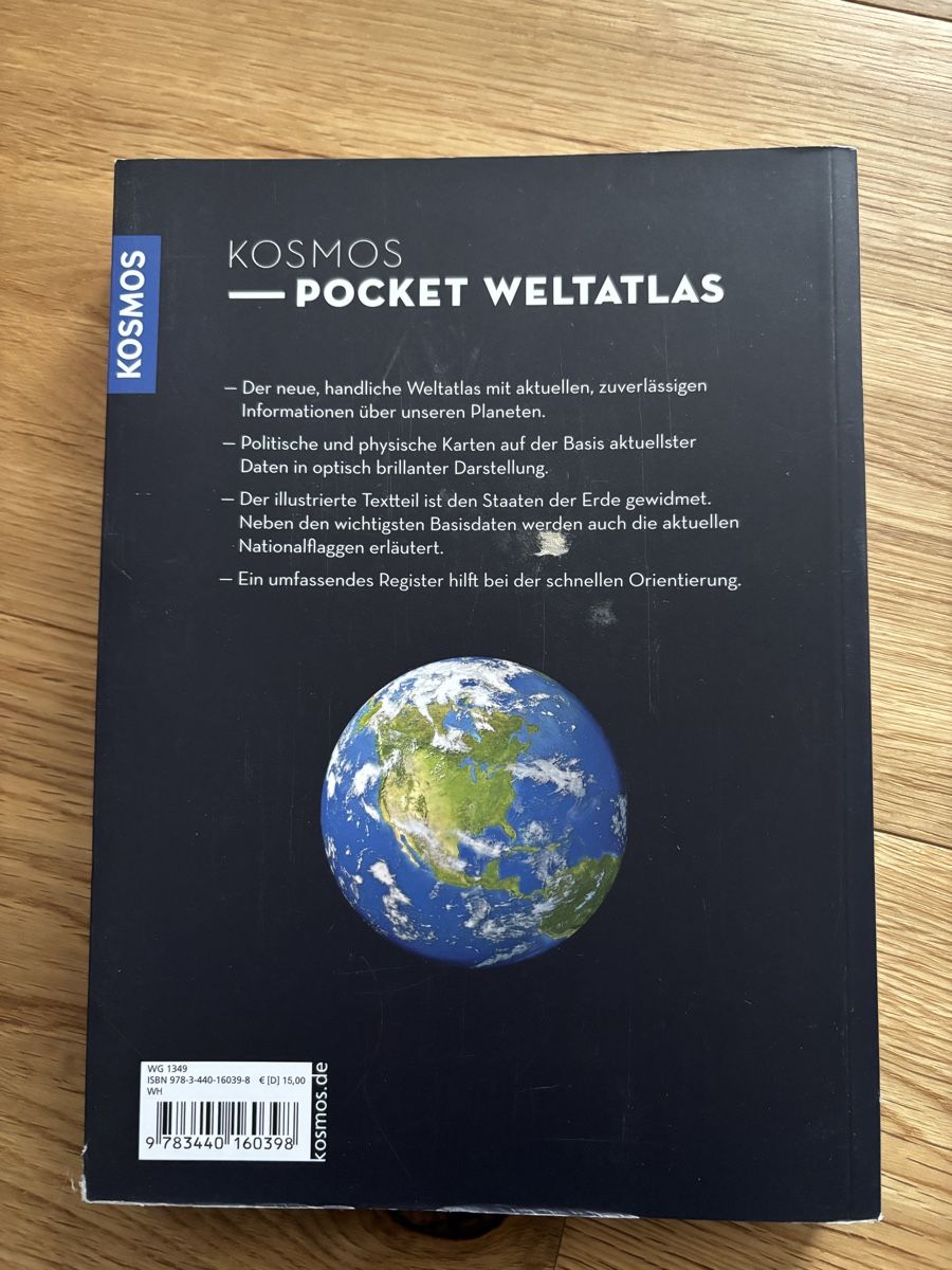 Libri: Kosmos Pocket Weltatlas – Nuovo (secondo la descrizione) da Oberhofen Thun'see venduto da janine.70 2