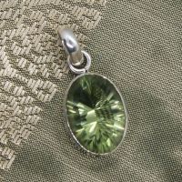 Amethyst Grünquarz Anhänger Silber 925 Sterlingsilber Grün