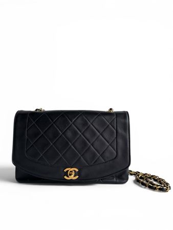 CHANEL Diana Lambskin Quilted Medium Single Flap Tasche