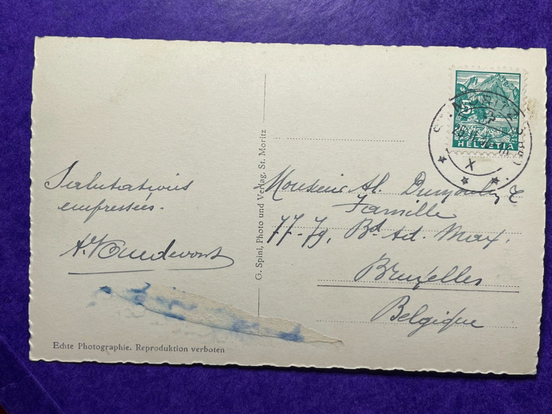 Cartoline postali: St. Moritz Dorf und Bad – Usato da Steg VS venduto da _vinci_ 1