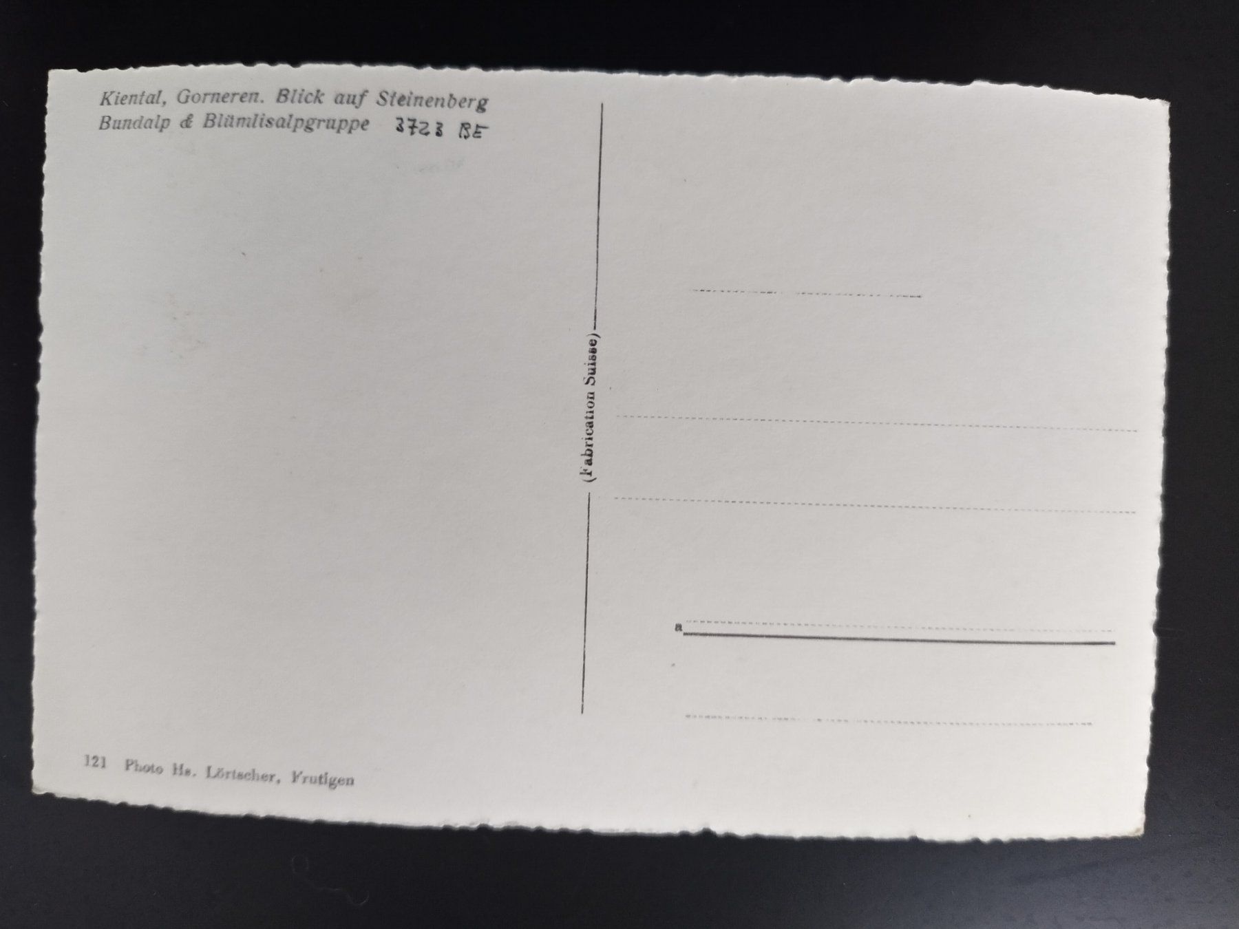 Cartoline postali: Kiental Gorneren, Steinenberg! alt BE – Usato da Ohmstal venduto da Lebensfreude05 1