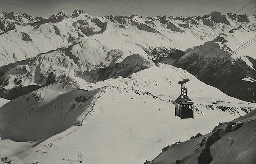 Ansichtskarten: DAVOS Luftseilbahn Weissfluhjoch – Gebraucht aus Jona von philajona
