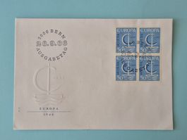 Ersttagsbrief mit Europamarken Viererblock 26.9.66