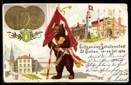 Lithographie St. Gallen, Eidgenöss. Schützenfest 1904, Festh